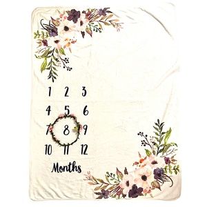 (3 for $15) Infant Milestone Blanket Baby Girl